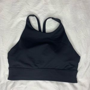 Black lululemon soul cycle sport bra crop top